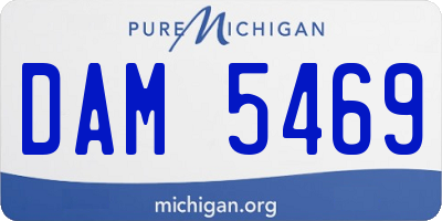 MI license plate DAM5469