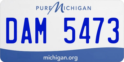 MI license plate DAM5473