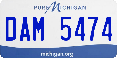 MI license plate DAM5474