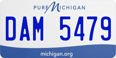 MI license plate DAM5479