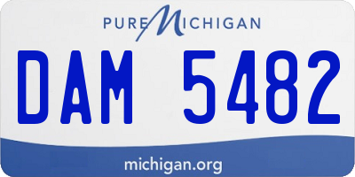 MI license plate DAM5482