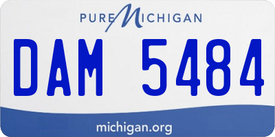 MI license plate DAM5484