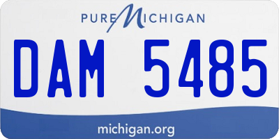 MI license plate DAM5485