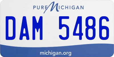 MI license plate DAM5486