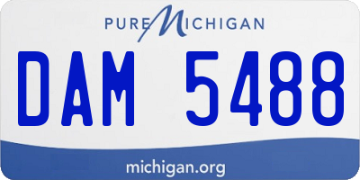 MI license plate DAM5488