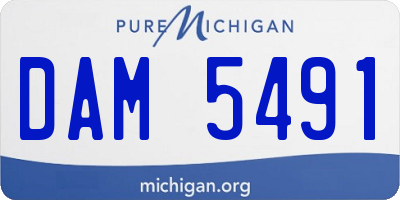 MI license plate DAM5491