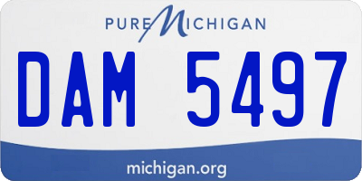 MI license plate DAM5497