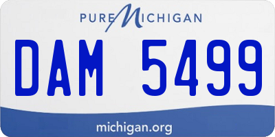 MI license plate DAM5499