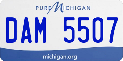 MI license plate DAM5507
