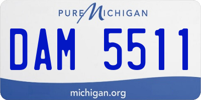 MI license plate DAM5511