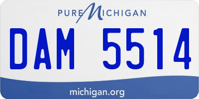 MI license plate DAM5514
