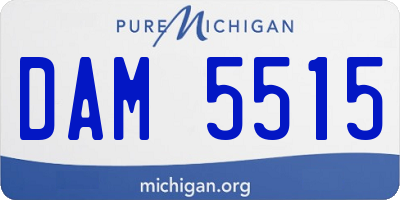 MI license plate DAM5515