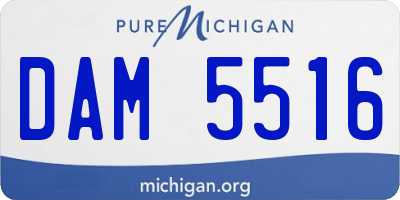 MI license plate DAM5516