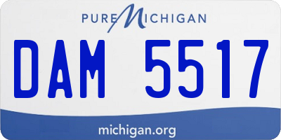 MI license plate DAM5517