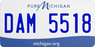 MI license plate DAM5518
