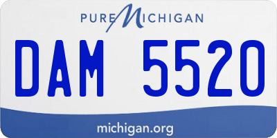 MI license plate DAM5520