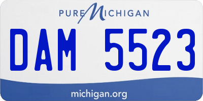 MI license plate DAM5523
