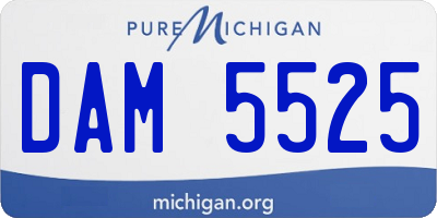MI license plate DAM5525