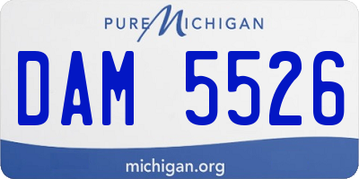 MI license plate DAM5526