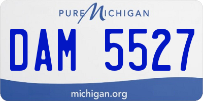 MI license plate DAM5527
