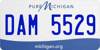 MI license plate DAM5529