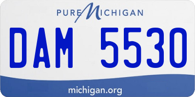 MI license plate DAM5530