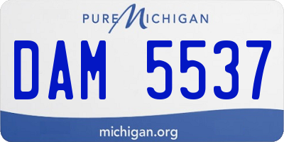 MI license plate DAM5537