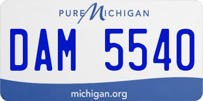 MI license plate DAM5540