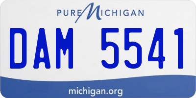 MI license plate DAM5541