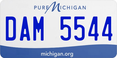 MI license plate DAM5544
