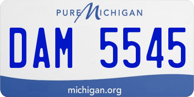 MI license plate DAM5545