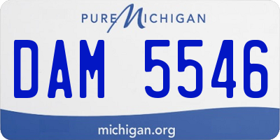 MI license plate DAM5546