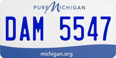MI license plate DAM5547