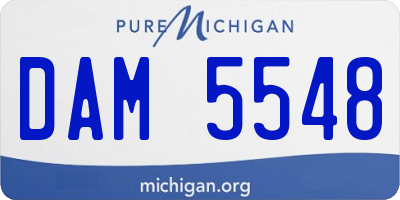 MI license plate DAM5548