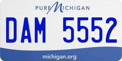 MI license plate DAM5552