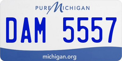 MI license plate DAM5557