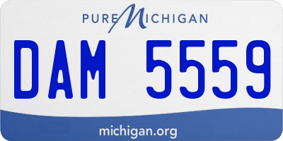MI license plate DAM5559