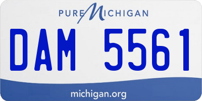 MI license plate DAM5561