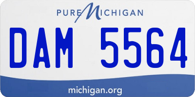 MI license plate DAM5564