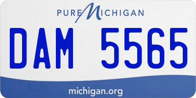 MI license plate DAM5565
