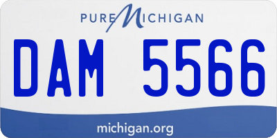 MI license plate DAM5566