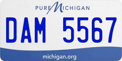 MI license plate DAM5567