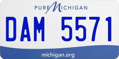 MI license plate DAM5571