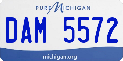 MI license plate DAM5572