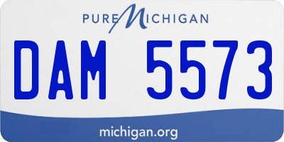 MI license plate DAM5573