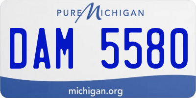MI license plate DAM5580