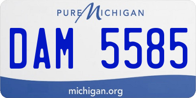 MI license plate DAM5585