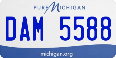 MI license plate DAM5588