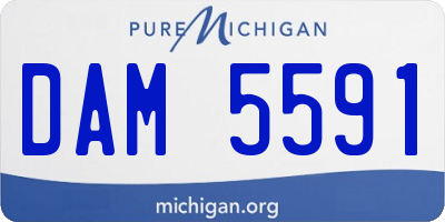 MI license plate DAM5591