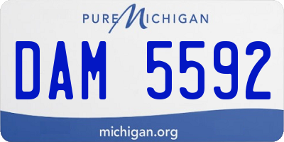 MI license plate DAM5592